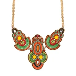 Discount Circus Necklace - Green Plastrons