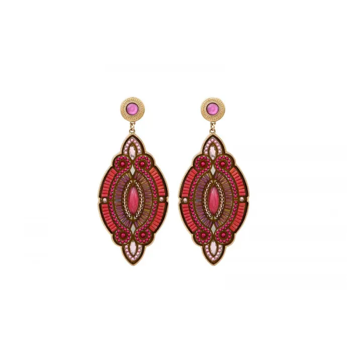 Hot Circus pierced stud earrings - fuchsia pink Percées / Tiges