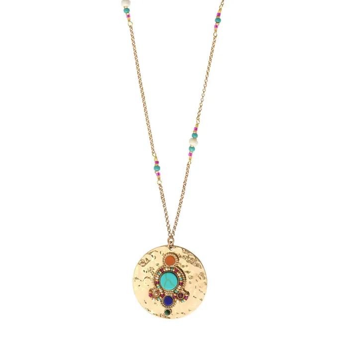 New Claudia Adjustable Pendant Necklace - Multicolored Pendentifs Et Médailles