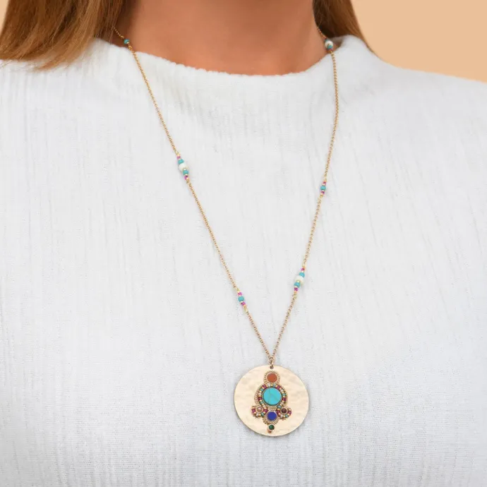 New Claudia Adjustable Pendant Necklace - Multicolored Pendentifs Et Médailles
