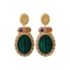 Outlet Claudia clip-on earrings - green Clips