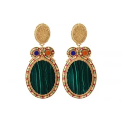 Outlet Claudia clip-on earrings - green Clips