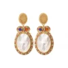 Claudia clip-on earrings - mother-of-pearl Clips