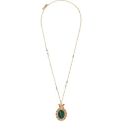 Sale Claudia delicate pendant necklace - green Pendentifs Et Médailles