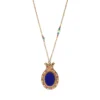 Discount Claudia delicate pendant necklace - blue Sautoirs & Colliers Longs|Pendentifs Et Médailles