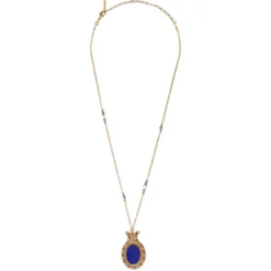 Discount Claudia delicate pendant necklace - blue Sautoirs & Colliers Longs|Pendentifs Et Médailles