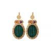 Online Claudia large sleeper earrings - green Dormeuses