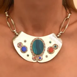 Hot Claudia Necklace - Multicolored Plastrons