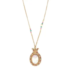 Outlet Claudia pendant necklace - white Sautoirs & Colliers Longs|Pendentifs Et Médailles