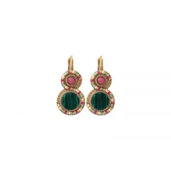 Hot Claudia sleeper earrings - green Dormeuses