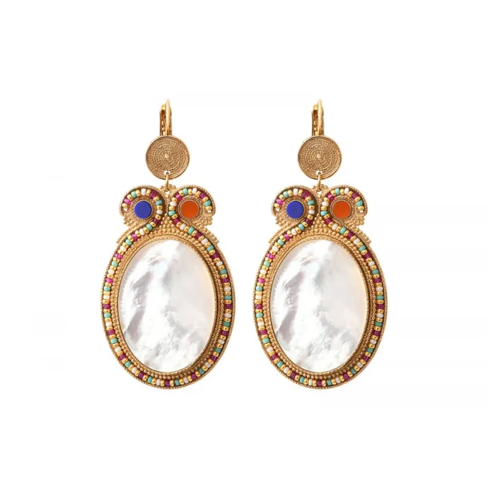 Online Claudia sleeper earrings - mother-of-pearl Dormeuses