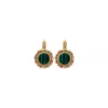 Best Claudia thin sleeper earrings - green Dormeuses