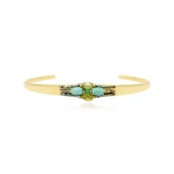 Online Dakota adjustable bangle bracelet - green Joncs