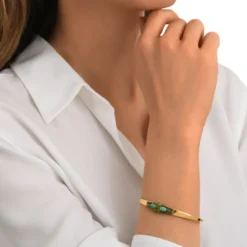 Online Dakota adjustable bangle bracelet - green Joncs