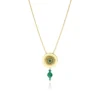 Hot Dakota Adjustable Delicate Pendant Necklace - Green Pendentifs Et Médailles