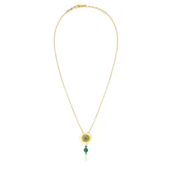 Hot Dakota Adjustable Delicate Pendant Necklace - Green Pendentifs Et Médailles