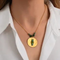 Hot Dakota Adjustable Pendant Necklace - Green Pendentifs Et Médailles