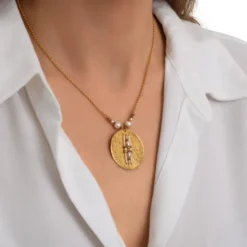 New Dakota Adjustable Pendant Necklace - Pearl Pendentifs Et Médailles