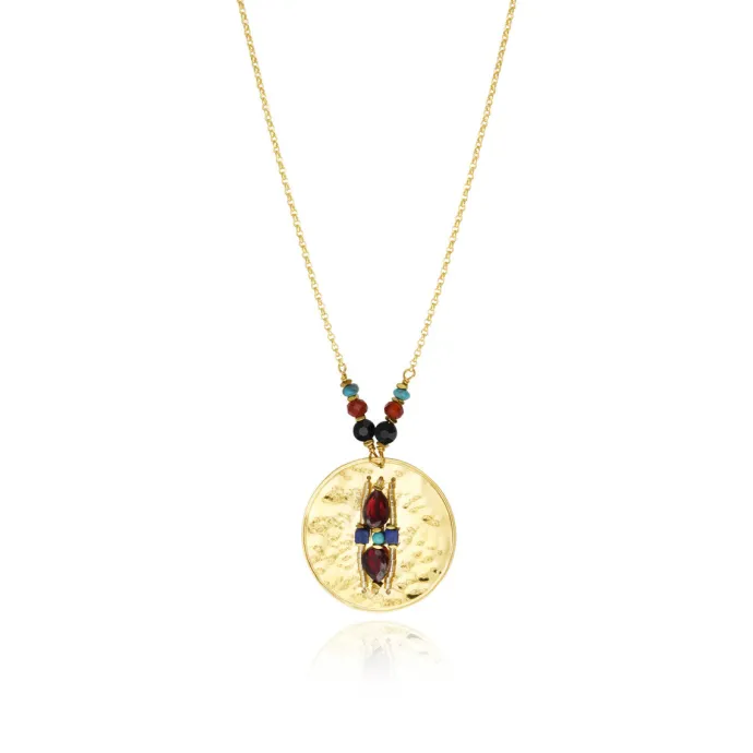 Outlet Dakota Adjustable Pendant Necklace - Multicolored Pendentifs Et Médailles