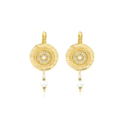 Best Dakota fine sleeper earrings - pearl Dormeuses