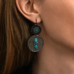 Online Dakota sleeper earrings - blue Dormeuses