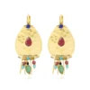 Clearance Dakota wide earrings - multicoloured Dormeuses