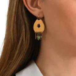 Clearance Dakota wide earrings - multicoloured Dormeuses
