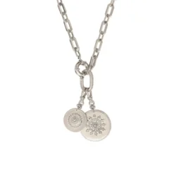 New Farah Adjustable Pendant Necklace - Silver Pendentifs Et Médailles