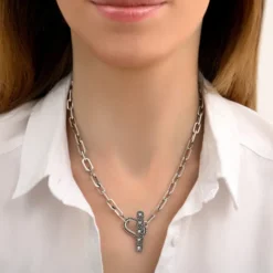 Best Farah chain choker necklace - silver Colliers Courts & Ras Du Cou