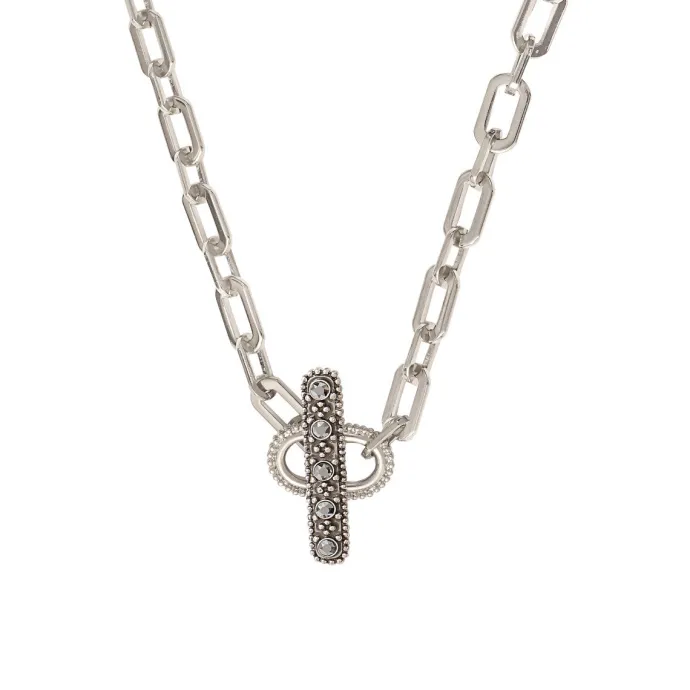 Best Farah chain choker necklace - silver Colliers Courts & Ras Du Cou