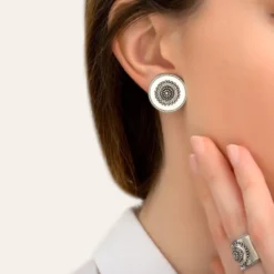 New Farah clip-on earrings - silver Clips