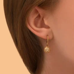 Clearance Farah fine stud earrings for pierced ears - gold Percées / Tiges