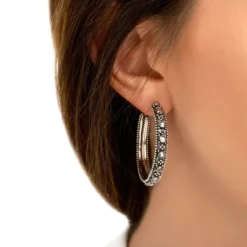 Best Farah hoop earrings - silver Créoles