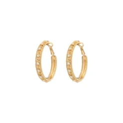 Sale Farah Large Pierced Stud Earrings - Gold Percées / Tiges