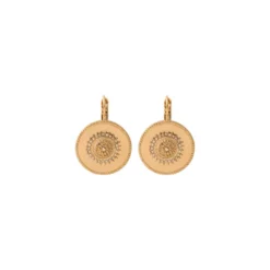 Discount Farah round sleeper earrings - gold Dormeuses