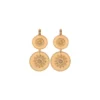 New Farah round sleeper earrings - gold Dormeuses