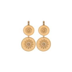 New Farah round sleeper earrings - gold Dormeuses