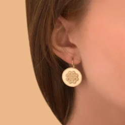 Clearance Farah thin sleeper earrings - gold Dormeuses