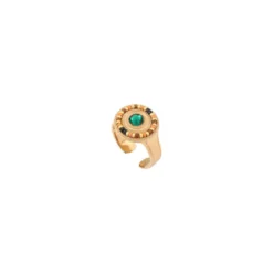 Clearance Fujita adjustable thin ring - green Bagues Ajustables