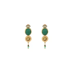 New Fujita clip-on earrings - green Clips