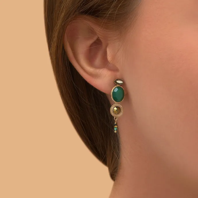 New Fujita clip-on earrings - green Clips