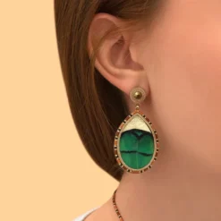 Hot Fujita clip-on earrings - green Clips