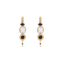 Discount Fujita dangling sleeper earrings - white Longues / Pendantes|Dormeuses