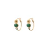 Clearance Fujita hoop earrings - green Créoles