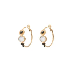 Discount Fujita hoop earrings - white Créoles