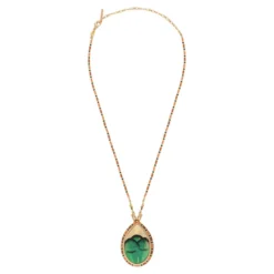 Sale Fujita pendant necklace - green Sautoirs & Colliers Longs|Pendentifs Et Médailles