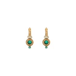 Sale Fujita small sleeper earrings - green Dormeuses