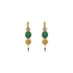 Outlet Fujita thin sleeper earrings - green Dormeuses