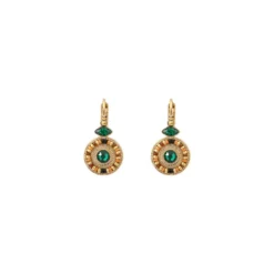 Best Fujita thin sleeper earrings - green Dormeuses