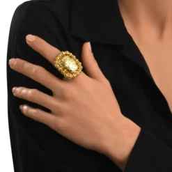 Online Gilda adjustable ring – gold Bague XXL